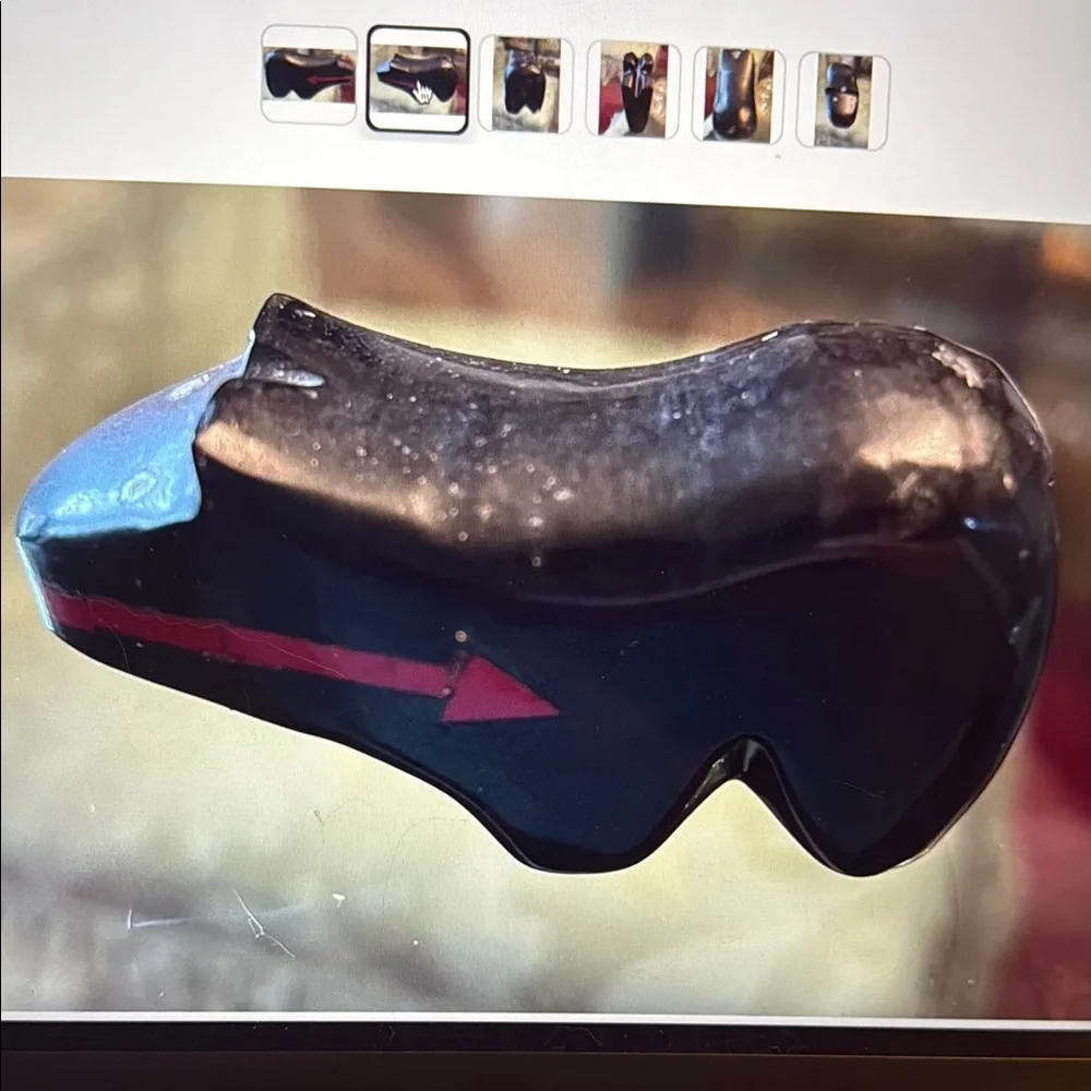 Bernard Lauwakete Zuni Fetish Black Bear with a Red Heartline
